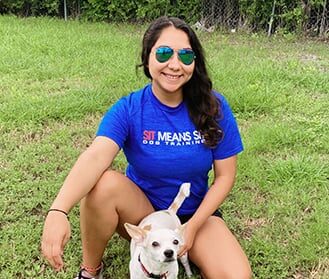 Trainer Bree with her dog